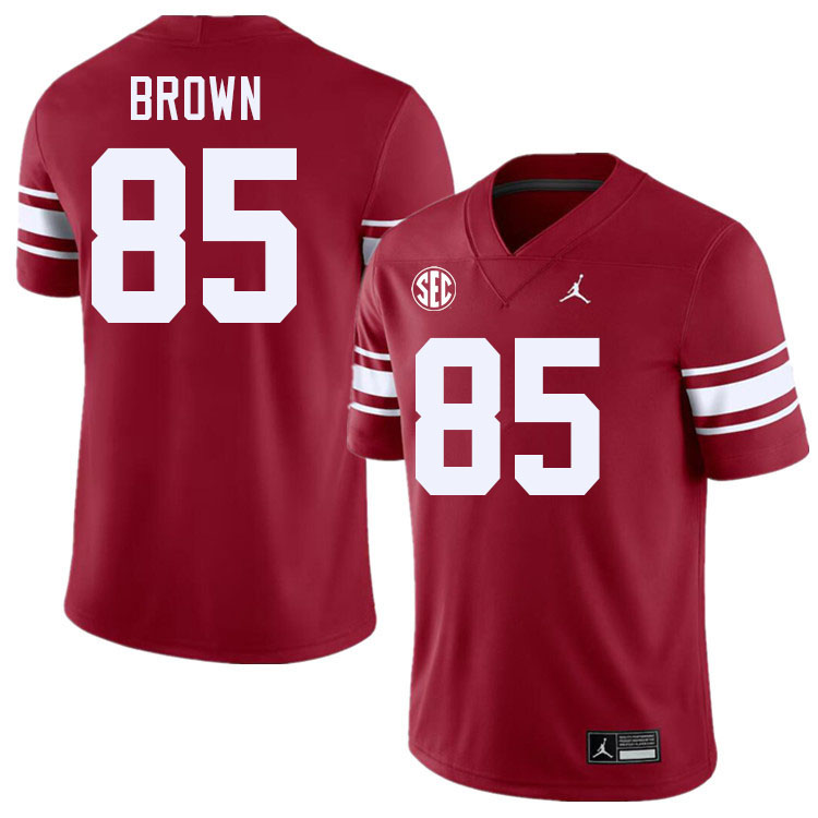 #85 Trey Brown Oklahoma Sooners 2024 SEC Conference College Football Jerseys-Throwback